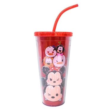 Imagem de Copo Cubos De Gelo Vermelho Mickey Minnie Tsum Tsum 600 Ml