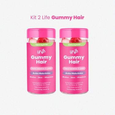 Imagem de Kit 2 Life Gummy Hair Crescimento Capilar - Life Suplementos