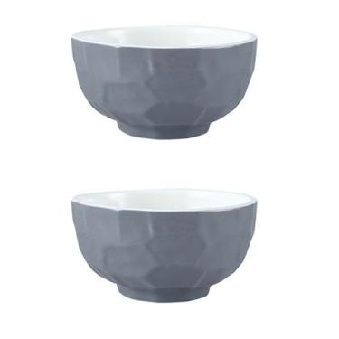 Imagem de Kit 2 Bowls Porcelana Cinza Para Cozinha 250 Ml - Vert Store