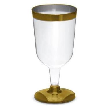 Imagem de Taça vinho linha gold premium com 4 und - Silver Festas