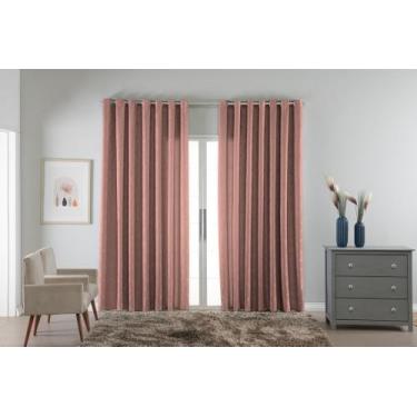 Imagem de Cortina Para Sala E Quarto 3 X 2,50 Jacquar Estampada - Bela Casa Shop