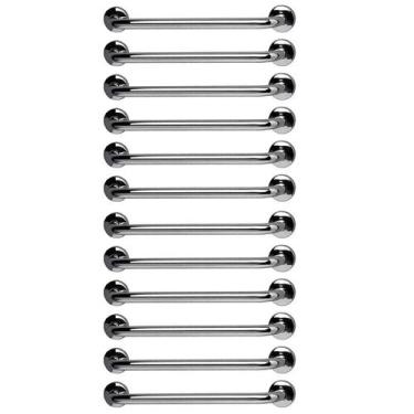 Imagem de Barra de Apoio 60cm Aço Inox Kit 12 Unidades Suporte Acessibilidade Ge