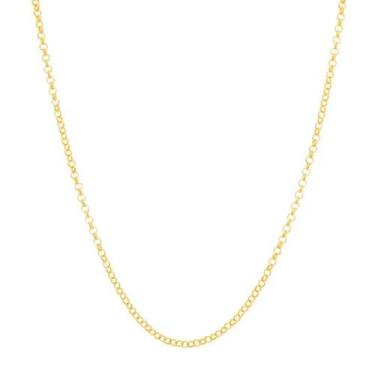 Imagem de Cordão Elo Português Rommanel Unissex 42cm Banhado 530609, Dourado