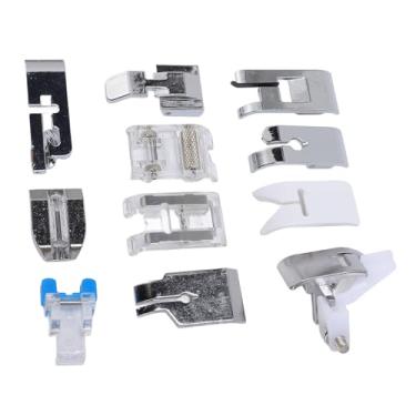 Imagem de 11pcs Kit de Conjunto de Pés Prensadores Domésticos, o Material de Liga Se Encaixa na Maior Parte da Casa de Haste Baixa Em Máquinas de Costura para Couro, Bordado, Botões,