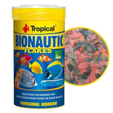Imagem de Ração Bionautic Flakes 20g Tropical em Flocos para Peixes