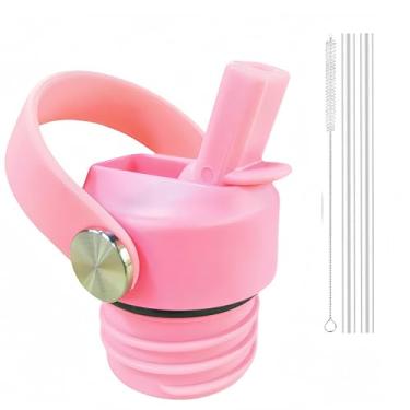 Imagem de VGHNQ Tampa de canudo para Hydroflask, tampas com canudo para Hydro Flask 18 21 680 g, tampa esportiva de substituição para tampa superior HydroFlask com alça flexível, acessórios de tampa de garrafa