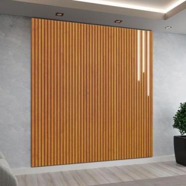 Imagem de Painel Ripado Paris com Led Cascata para TV até 75" - Mavaular, Natura