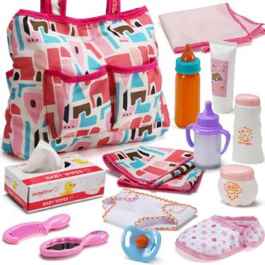 Imagem de Pacote com 14 acessórios para bonecas Bakatatoyz Feeding Caring