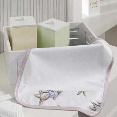 Imagem de Toalhinha De Boca Tecebem Baby Malha 02 Peças Kinder Meg 30cmx34cm Rosa