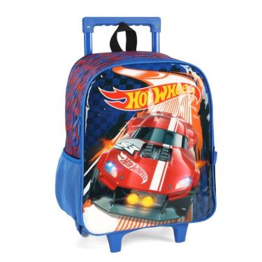 Imagem de Mochila De Rodinha Escolar Hotwheels Carros Up4you Azul