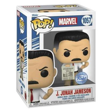 Imagem de Funko pop marvel spider-man - j.jonah jameson 1057, branco/marrom