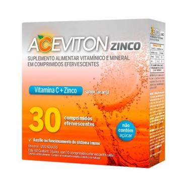 Imagem de Suplemento Alimentar Vitamínico e Mineral Aceviton Zinco Sabor Laranja