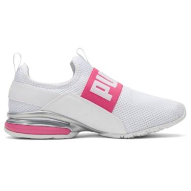 Imagem de PUMA Tênis feminino Axelion slip on casual - branco, Branco, 7.5
