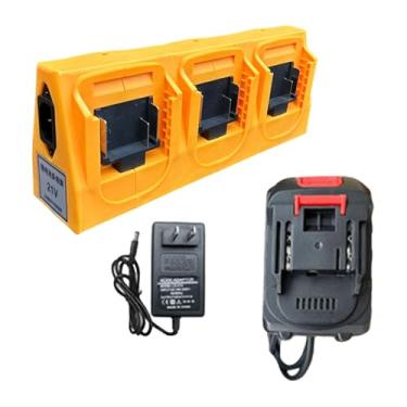 Imagem de ZGUZMCMK Kit conversor elétrico portátil para ferramentas elétricas compatível com BL1850 BL1860 BL1815 universal amarelo para cortadores de concreto e, 6 Vagas