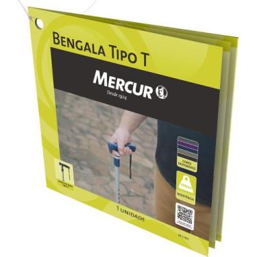 Imagem de Bengala tipo t mercur tamanho ajustável até 100kg, AZUL ESCURO