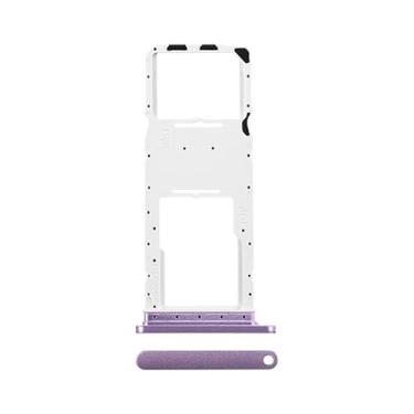 Imagem de BESJMYT Substituição da bandeja do cartão SIM para Samsung Galaxy A05s (versão SIM único) Suporte de compartimento para cartão violeta adaptador com ejetor de agulha para A05s SM-A057F