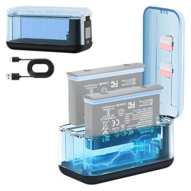 Imagem de Hub de carregamento rápido Insta 360 X5, USB-C, carregamento inteligente para baterias Insta360 X5 com compartimentos para cartão SD Misro