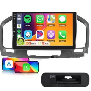 Imagem de Leitor de rádio para carro, GPS, rádio veicular, carplay/Android 22.9 cm HD Touchscreen, para Buick Excelle GT XT/Opel Insignia A Country Tourer G09 MK I A (com câmera com alça de porta-mala)