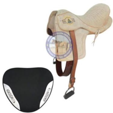 Imagem de Sela Cavalo Vaquejada Semi Profissional Em Couro Legitimo - selaria sh