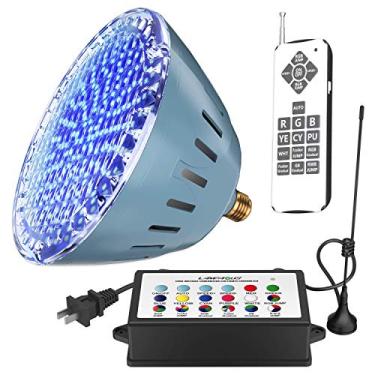 Imagem de LAMPAOUS Lâmpada LED para piscina 35W RGB que muda de cor, luzes de piscina enterradas, compatível com Pentair, luzes de piscina Hayward, iluminação subaquática de 120 V para piscina enterrada
