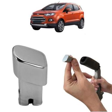 Imagem de Botão Pino Trava Alavanca Freio De Estacionamento Compatível Com Eco sport Storm 2007 Á 2014 (CROMADO)