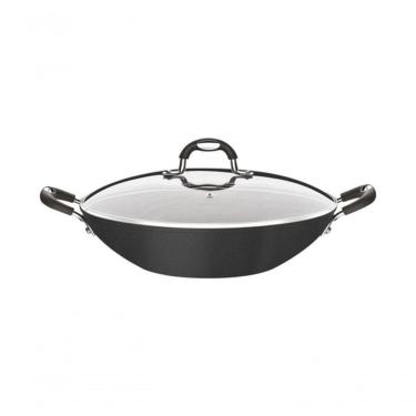 Imagem de Wok Tramontina Mônaco Induction Alumínio Starflon Premium Preto 32cm