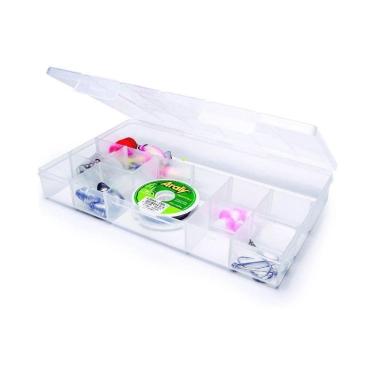 Imagem de Caixa Box Organizador Guarda Tudo 10 Divisórias Transparente