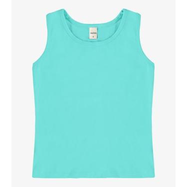 Imagem de Regata Básica Infantil Feminina Rovi Kids Azul - Rovitex Kids Básicos,