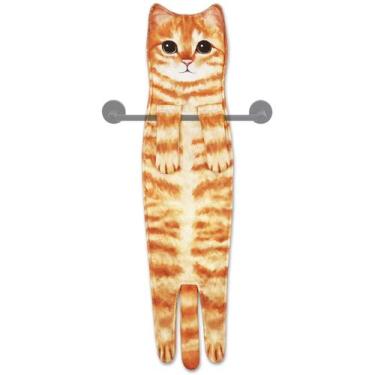 Imagem de Toalhas de mão Hawgiman Cute Cat Quick-Dry para cozinha de banheiro