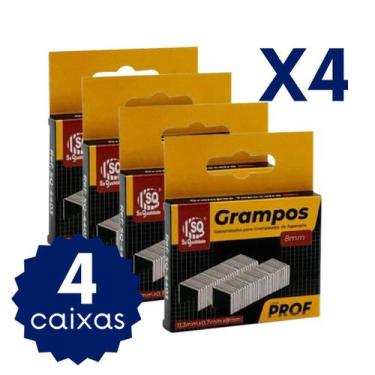 Imagem de Grampo Tapeceiro 8 mm Tipo 53 8.000 peças de Aço Galvanizado para Esto