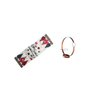 Imagem de Fenteer Caminho de Mesa Festivo de Inverno E Organizador de Suporte para Garrafas de Vinho de Metal para Mesa de Centro de Férias E Solução de Armazenamento P