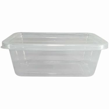 Imagem de Kit 10 Potes Transparentes 500ml Marmitas Fitness Microondas Freezer Organizador Alimentos (6 POTES TRANSPARENTE)
