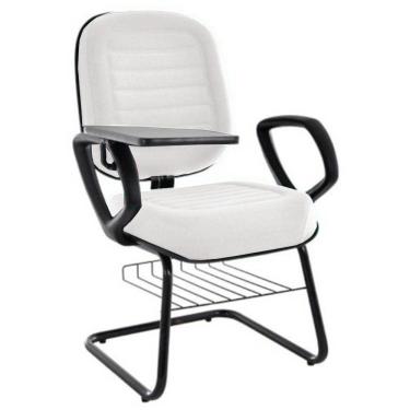 Imagem de Cadeira Universitária Com Prancheta Linha Blenda Branco