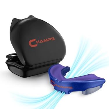 Imagem de Champs MMA Protetor bucal respirável para boxe, MMA, Jiu Jitsu, Muay Thai, luta livre e esportes de combate – Fácil ajuste, boquilha design de fervura e mordida – Protetor bucal de boxe durável para