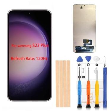 Imagem de Substituição de tela LCD de qualidade OEM para Samsung Galaxy S23 Plus, tela AMOLED dinâmica de 6,7 polegadas 2X com moldura, digitalizador de toque, película protetora - compatível com SM-S916
