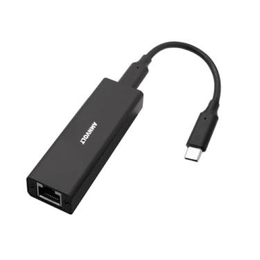 Imagem de HuiTinJesh Adaptador USB-C para Ethernet de 5 Gbps, conexão de rede LAN com fio Realtek RTL8157 de alta velocidade, conversor de rede USB-A para RJ45 2,5G, adaptador Ethernet para laptop, MacBook