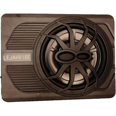 Imagem de LEJAHVIBE Subwoofer ultrafino sob o assento de 25 cm com amplificador integrado – Alto-falante baixo de áudio de carro fino de 7,5 cm, tempo de reprodução 24H, ímã Y30 aeroespacial, resfriamento