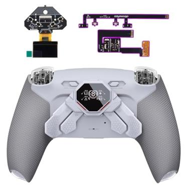 Imagem de eXtremeRate Kit de pás traseiras SPARK para controle PS5 BDM-030 040 050, tela OLED + paradas de gatilho clicky + punhos ergonômicos emborrachados remapeáveis conjunto de 4 botões traseiros para