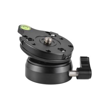 Imagem de Acouto Nivelador de tripé, Base de Nivelamento para Cabeça de tripé de Câmera, Placa de Ajuste de Nível de Liga de Alumínio Com Inclinação de 15 °, Nível de Bolha, Parafuso de (3 8 Parafuso de