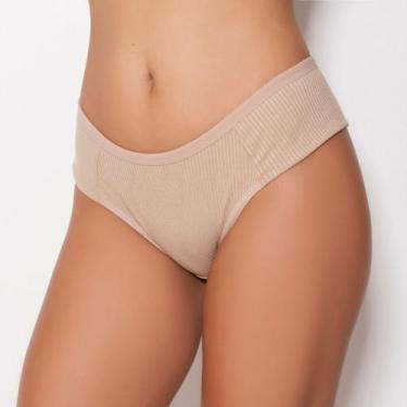 Imagem de Calcinha Lateral Dupla Canelada Cor:ChocolateTamanho:M - Manu Modas, C