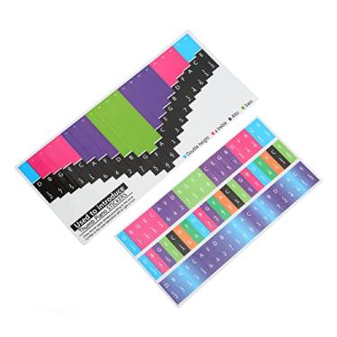 Imagem de Generic Adesivo de Nota Kalimba, Adesivos de Teclas de Piano de Polegar de Caracteres Claros para Iniciantes, Prática e Proteção Convenientes, Colorido, Conjunto de 2 Adesivos (Piano de polegar