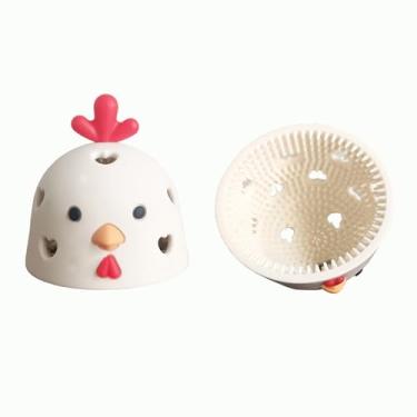 Imagem de Siwoted ovo escova limpador de silicone purificador para ovos frescos multifuncional vegetal e frutas purificador ferramentas de limpeza reutilizáveis (Branca)