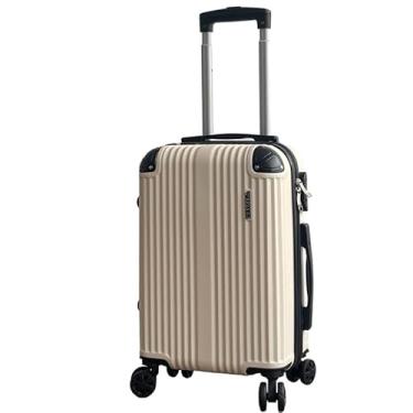 Imagem de Mala de Bordo ABS 10kg 17” a 21” Polegadas Mala de Viagem com Rodinhas 360° Cadeado Código (Branco-18”(9KG) Modelo-JJJ)