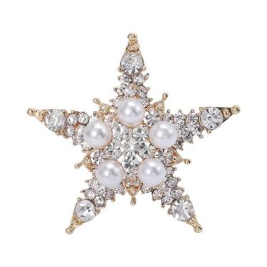Imagem de Broches De Estrela Cadente Com Franjas De Strass Unissex Para Mulheres