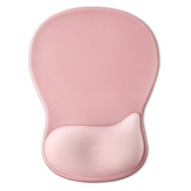 Imagem de Mouse pad de gel para descanso de pulso, mouse ergonômico com suporte de pulso, alivia a dor no pulso, mousepad para jogos com almofada de design côncavo e base de poliuretano antiderrapante, para