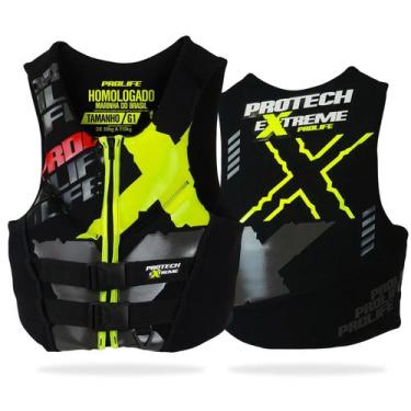 Imagem de Colete Salva Vidas Homologado Protech Extreme, Amarelo flúor, M (De 35