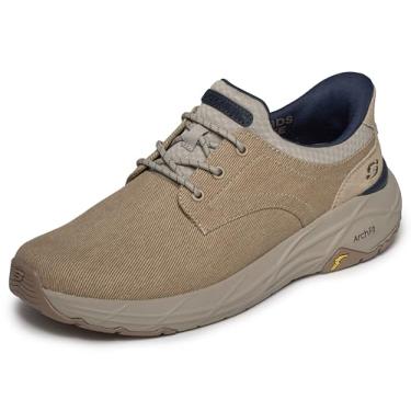 Imagem de Skechers Tênis masculino de lona com bico redondo e renda elástica, Tpe, 46