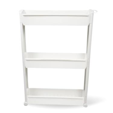 Imagem de Carrinho Organizador Cozinha Banheiro Lavanderia com 3 prateleiras (Branco)