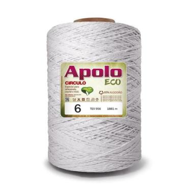 Imagem de Barbante Apolo Eco nº6 1,8Kg - Círculo, 8001 Branco