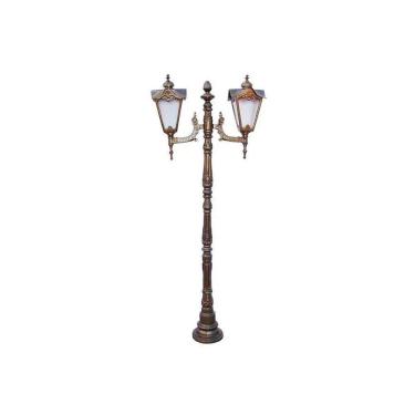 Imagem de Poste Genebra para Jardim de Alumínio 02 Luminária 1,93m